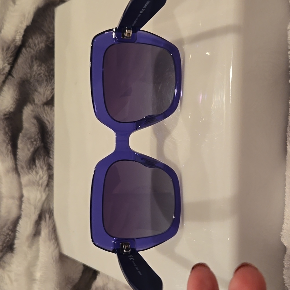 Kate Spade Naomi Blue Oversized Square Sunglasses Brand New in Case - Picture 10 of 13